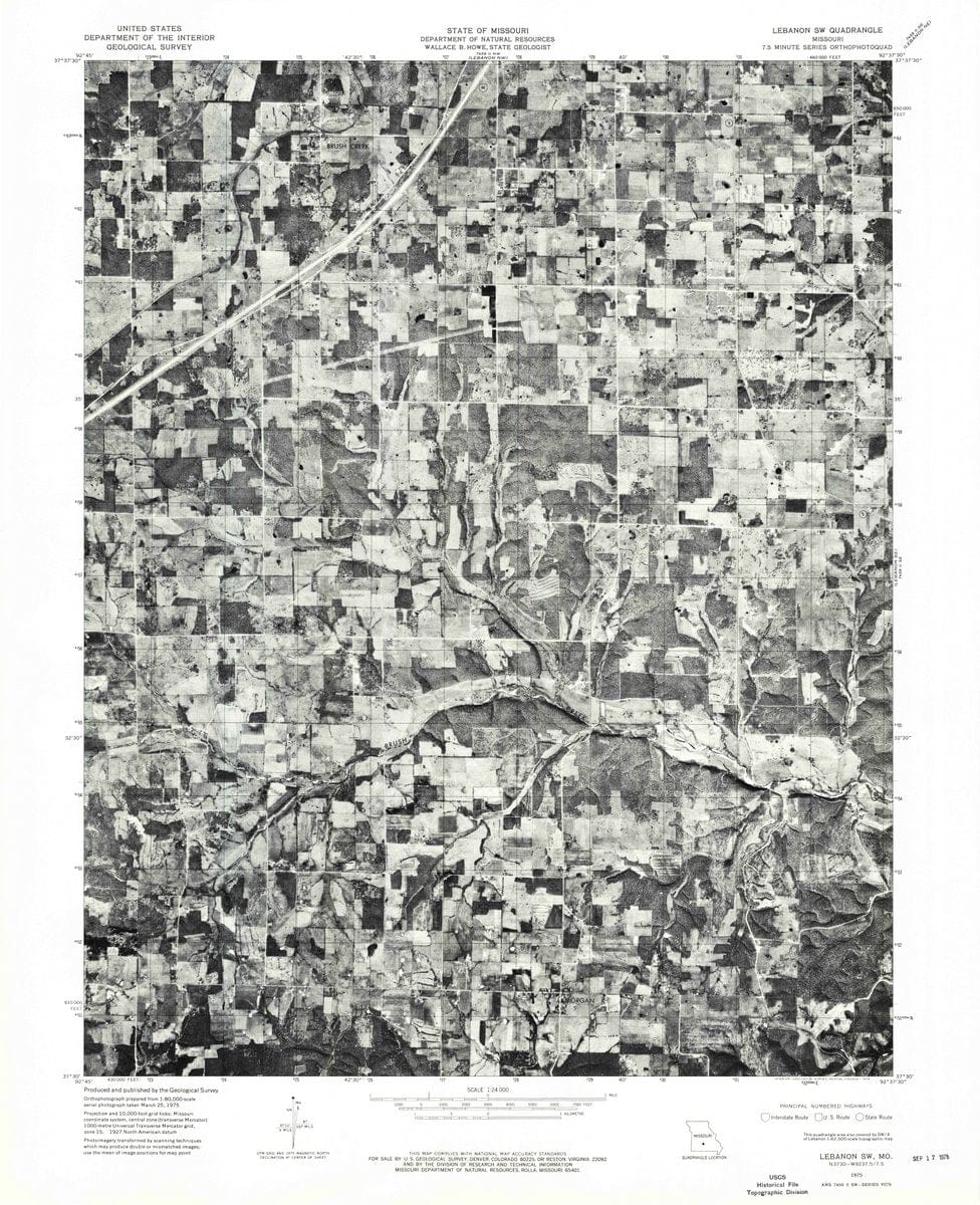 1975 Lebanon SW, MO  - Missouri - USGS Topographic Map
