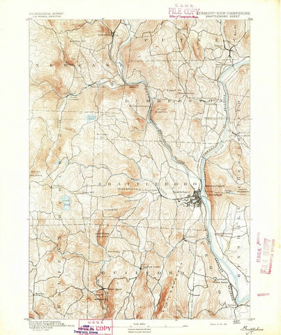 1891 Brattleboro, VT  - Vermont - USGS Topographic Map