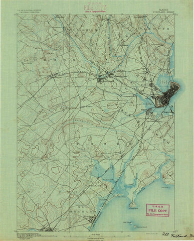 1891 Portland, ME  - Maine - USGS Topographic Map