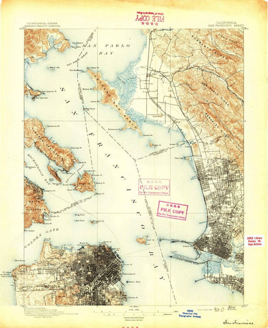 1895 San Francisco, CA  - California - USGS Topographic Map