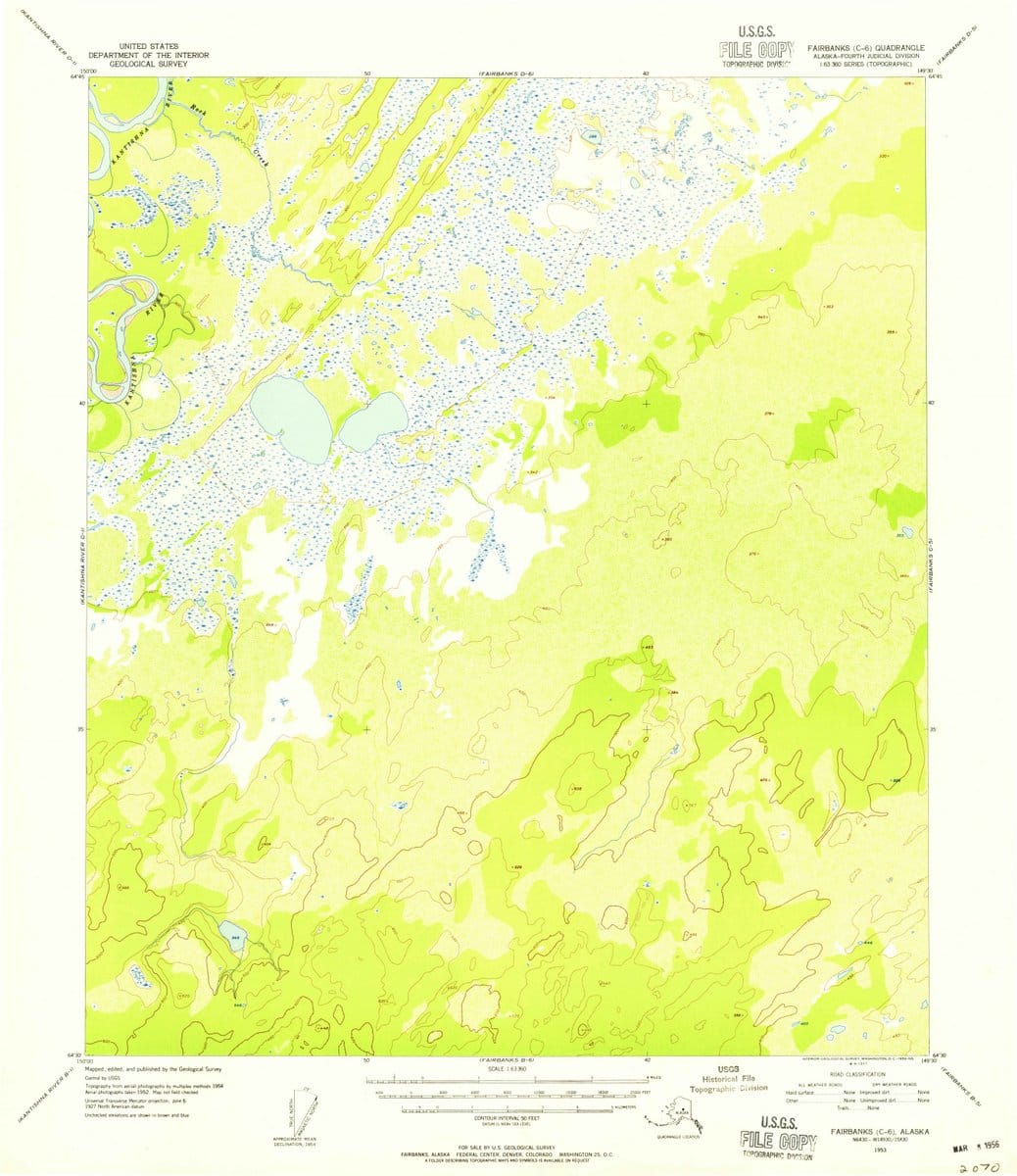 1953 Fairbanks, AK  - Alaska - USGS Topographic Map v2