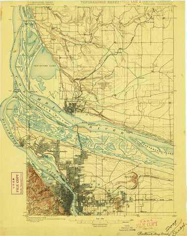 1897 Portland, OR  - Oregon - USGS Topographic Map