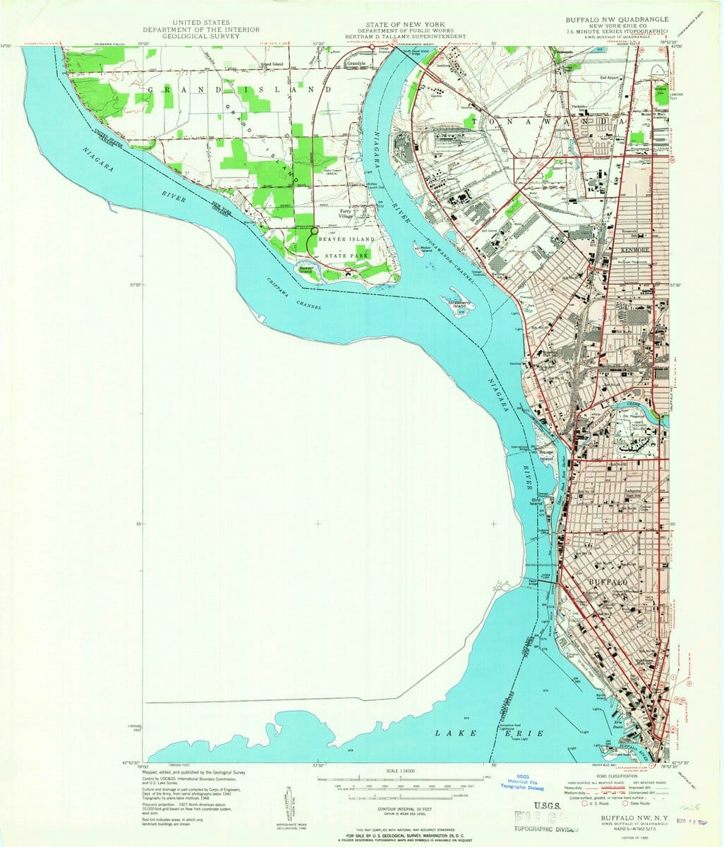 1950 Buffalo, NY  - New York - USGS Topographic Map