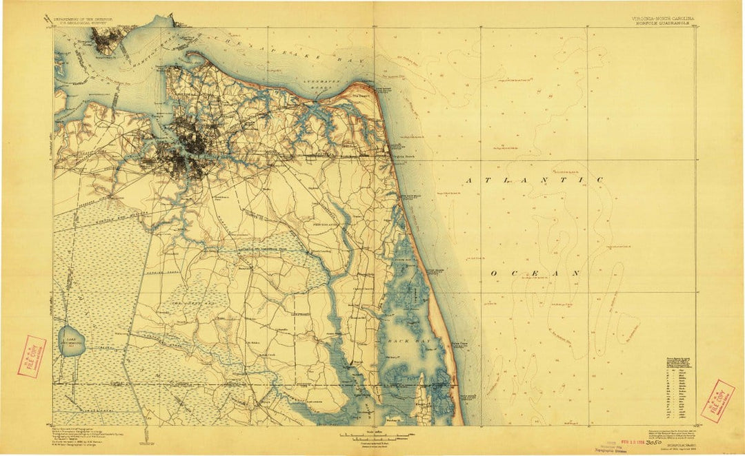 1902 Norfolk, VA  - Virginia - USGS Topographic Map
