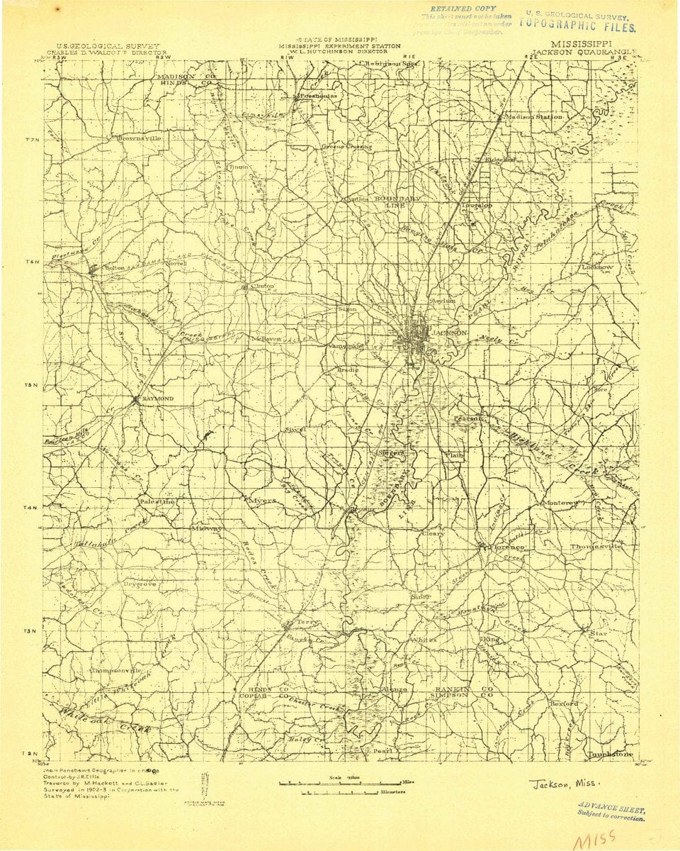 1903 Jackson, MS  - Mississippi - USGS Topographic Map