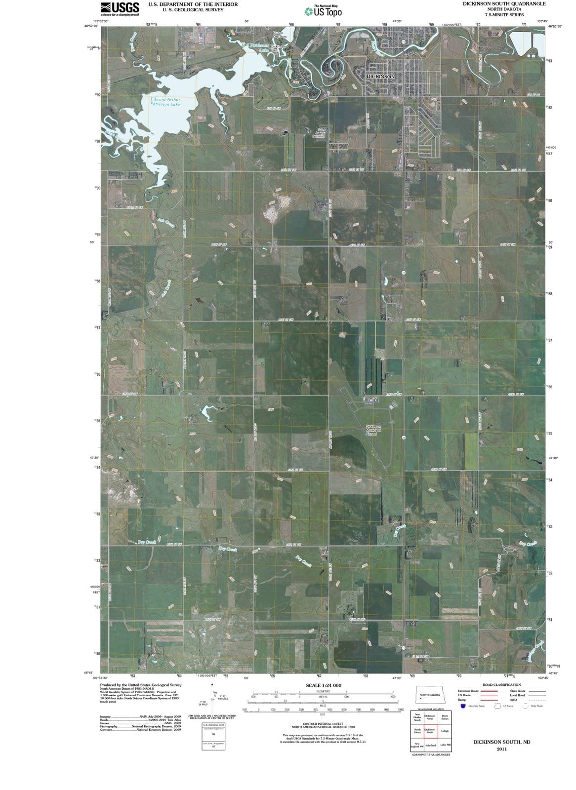 2011 Dickinson, ND - North Dakota - USGS Topographic Map v2