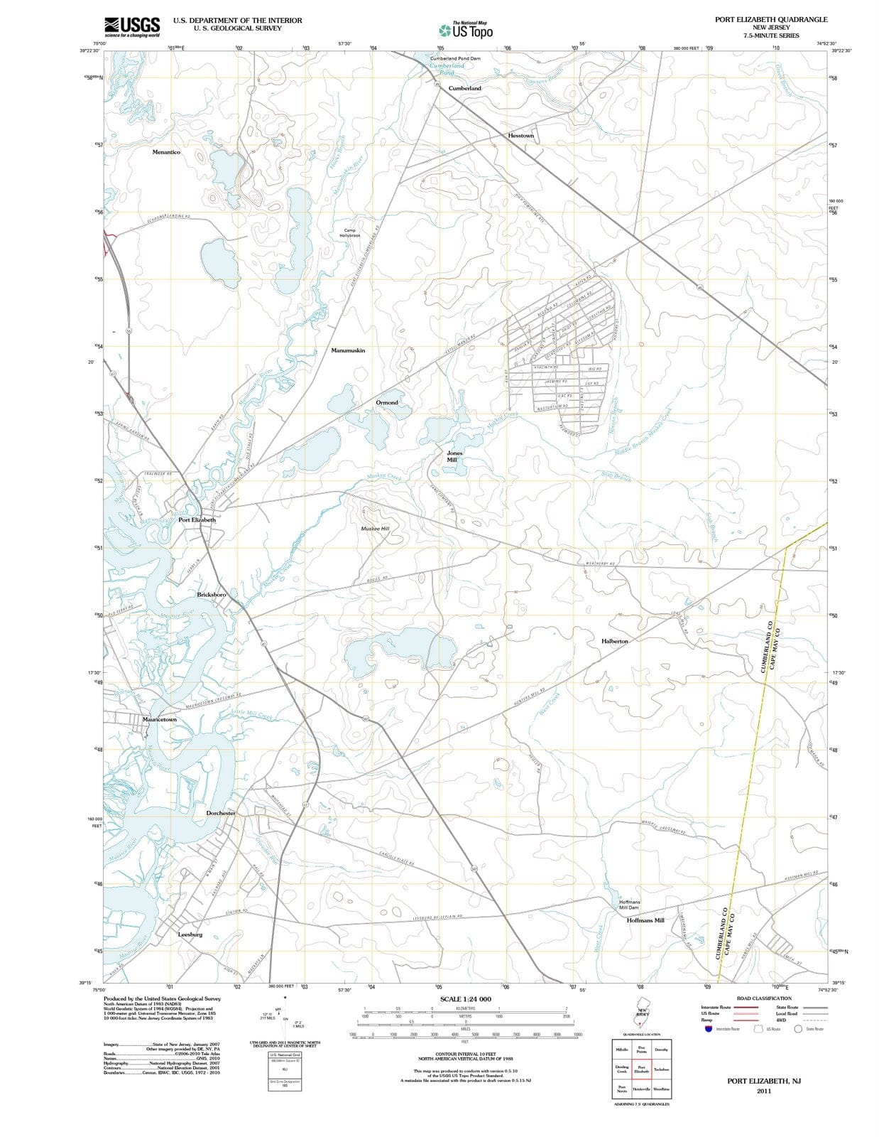 2011 Elizabeth, NJ - New Jersey - USGS Topographic Map