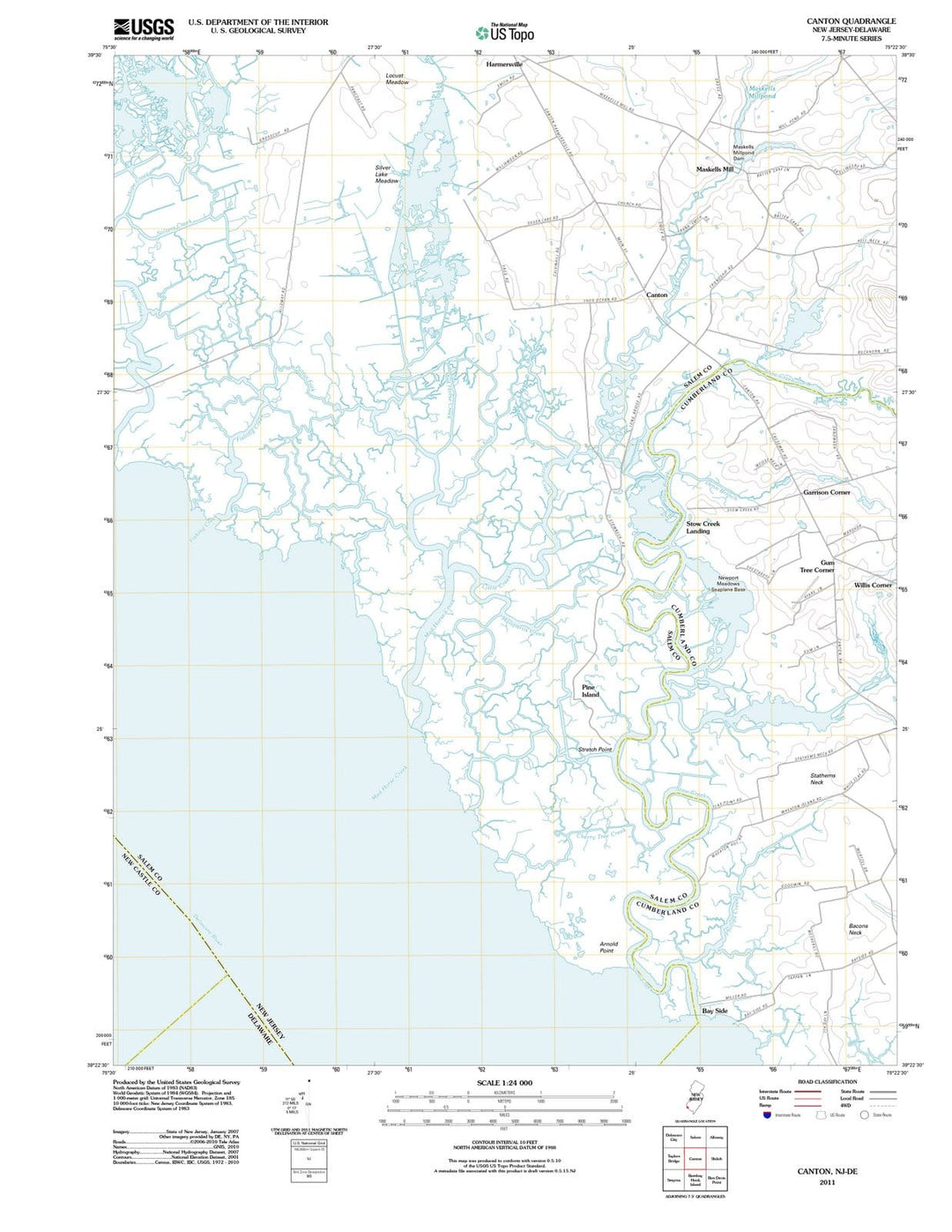 2011 Clinton, NJ - New Jersey - USGS Topographic Map