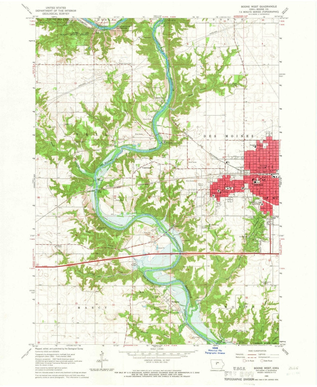 1965 Boone, IA - Iowa - USGS Topographic Map v2