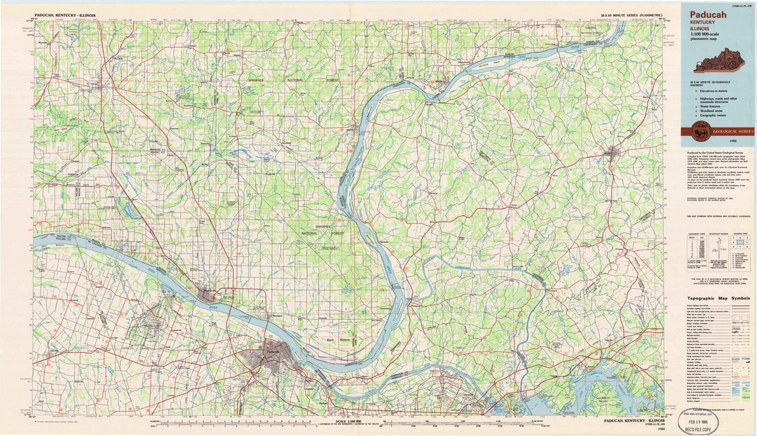 1984 Paducah, KY - Kentucky - USGS Topographic Map