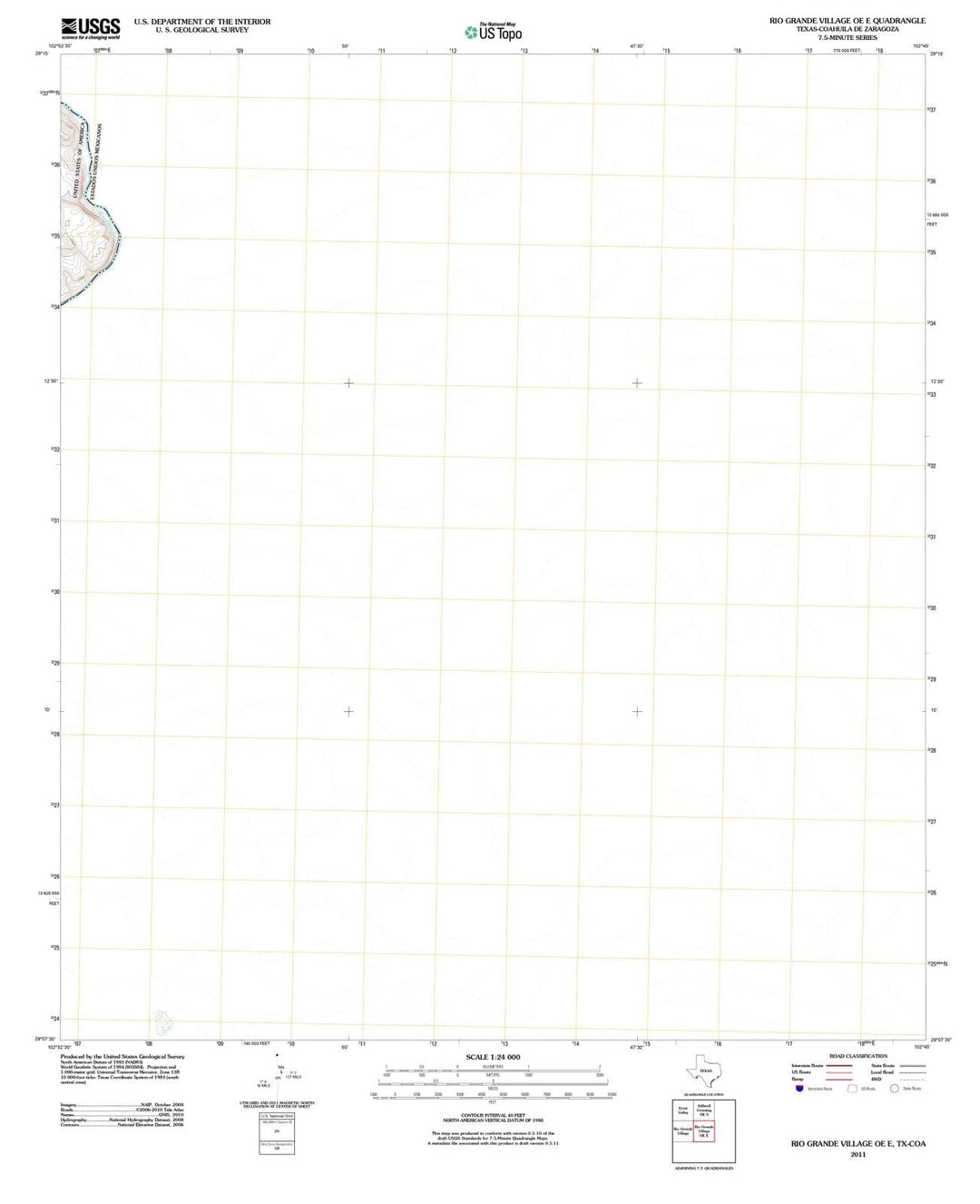 2011 Rio Grande Village OE E, TX - Texas - USGS Topographic Map