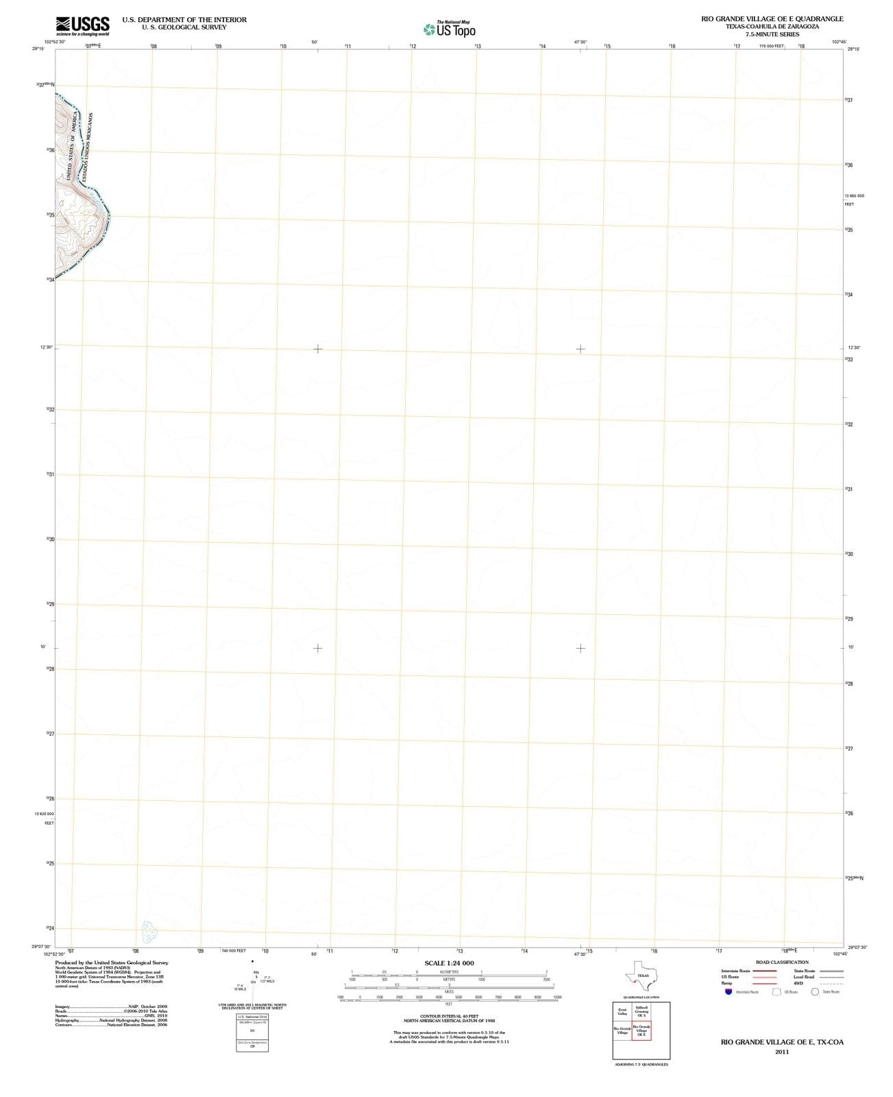 2011 Rio Grande Village OE E, TX - Texas - USGS Topographic Map