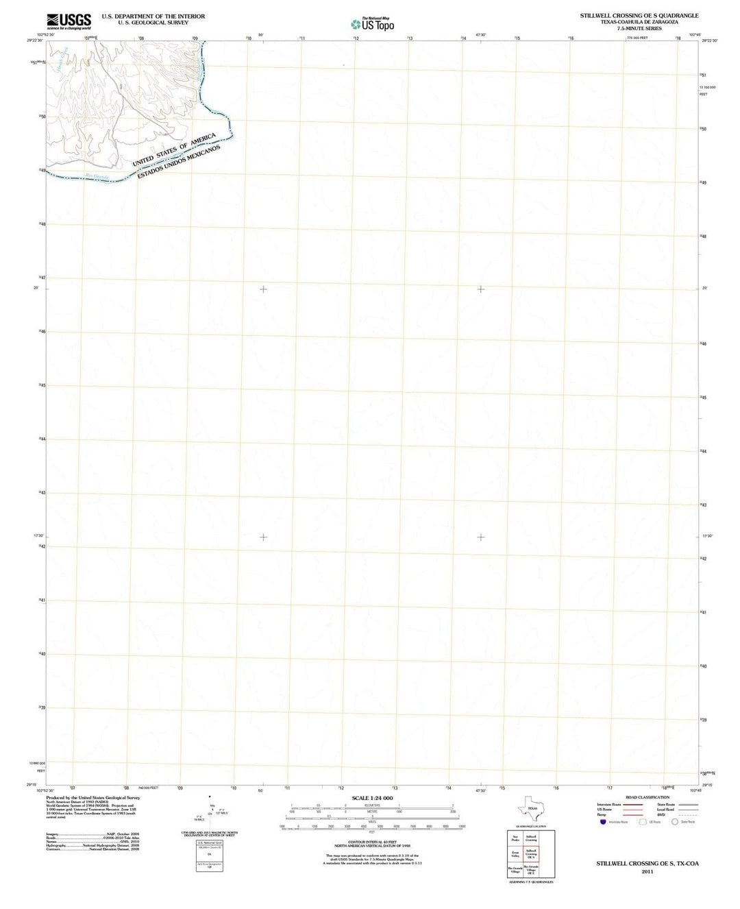 2011 Stillwell Crossing OE S, TX - Texas - USGS Topographic Map