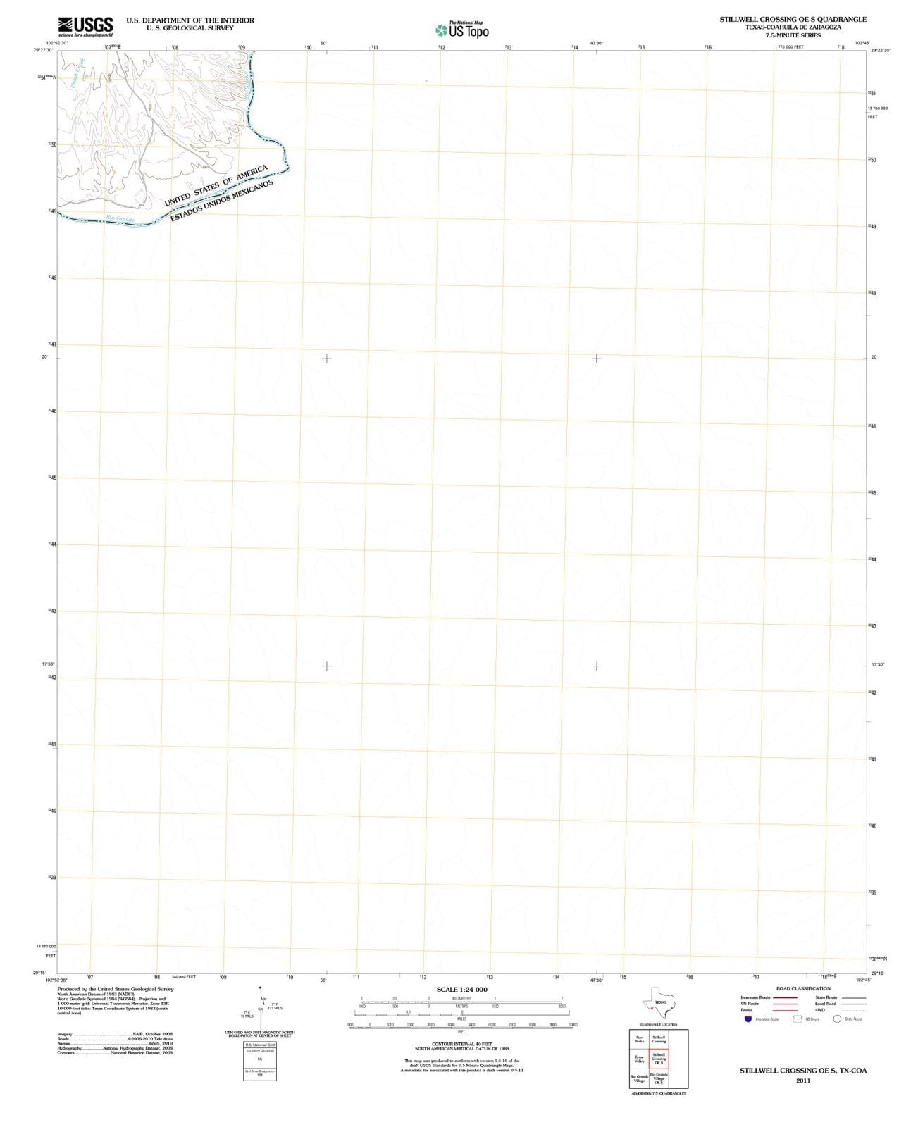 2011 Stillwell Crossing OE S, TX - Texas - USGS Topographic Map