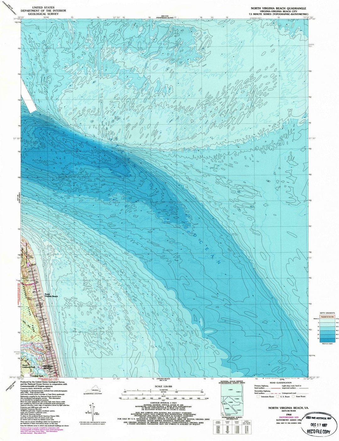 1964 North Virginia Beach, VA - Virginia - USGS Topographic Map