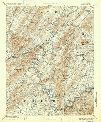 1894 Rockbridge, VA - Virginia - USGS Topographic Map