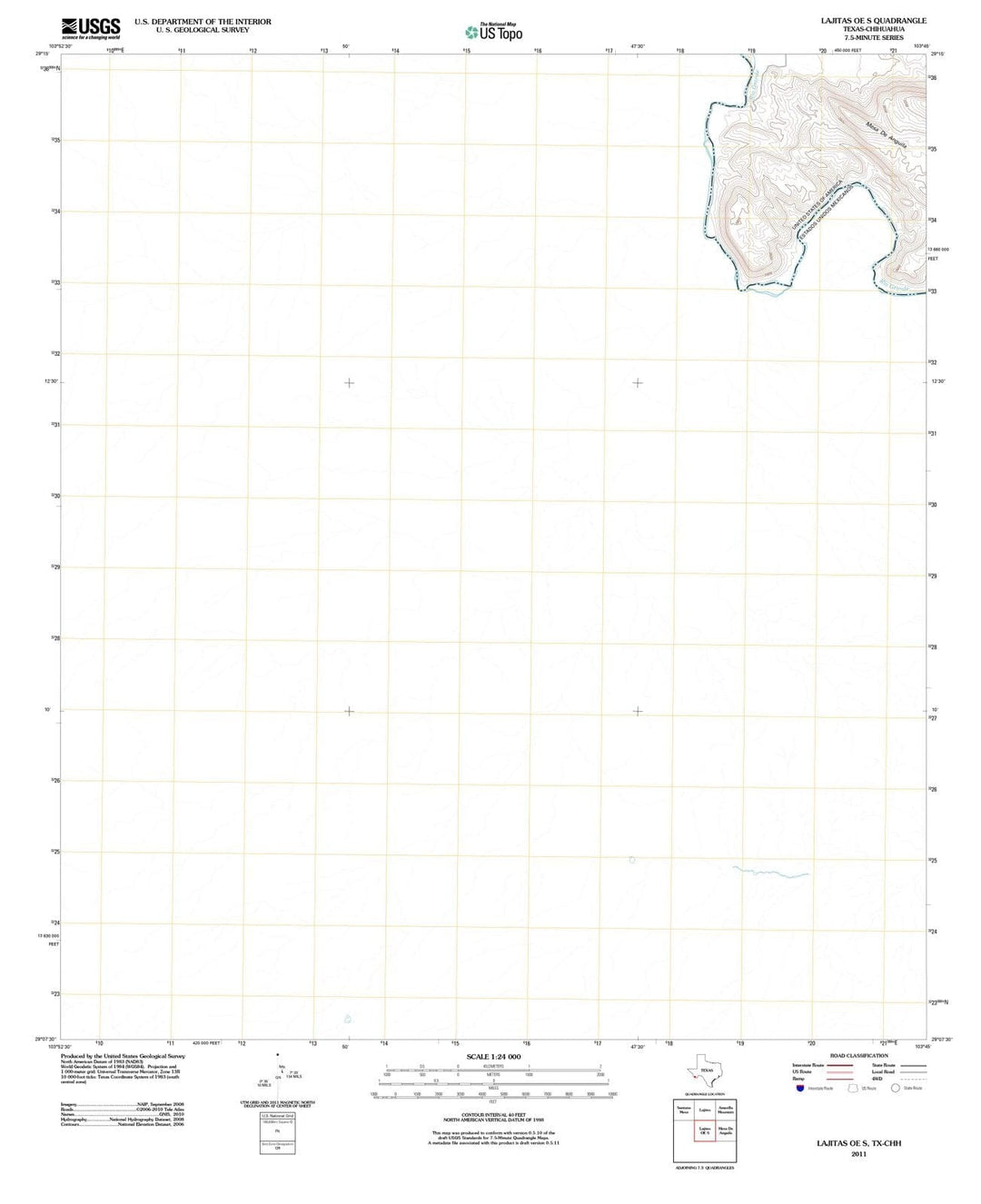 2011 Lajitas OE S, TX - Texas - USGS Topographic Map