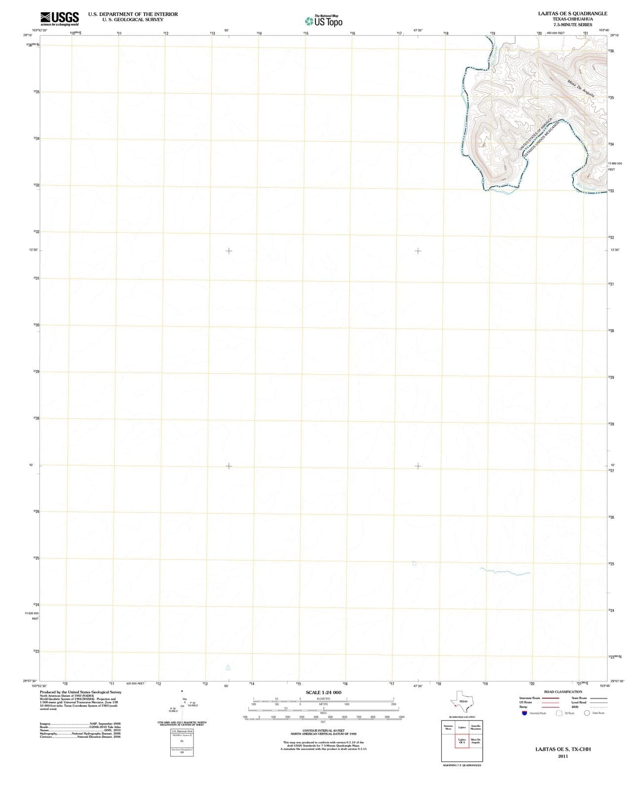 2011 Lajitas OE S, TX - Texas - USGS Topographic Map
