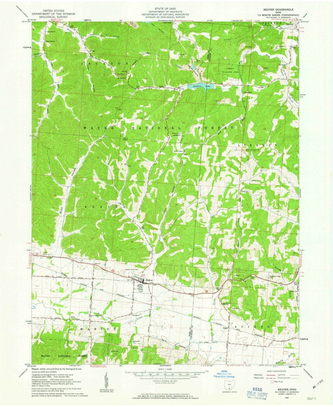 1961 Beaver, OH - Ohio - USGS Topographic Map