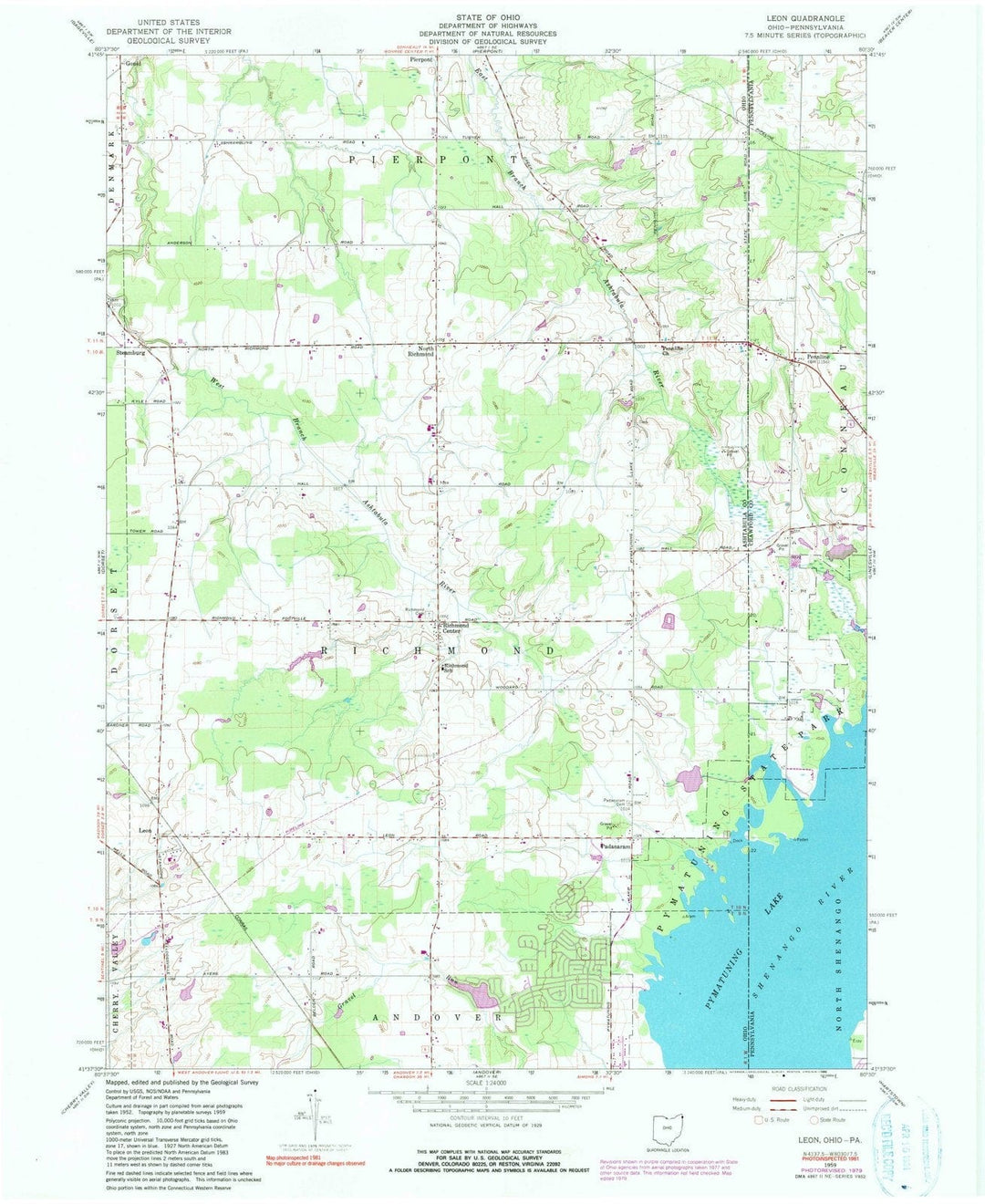 1959 Lemon, OH - Ohio - USGS Topographic Map