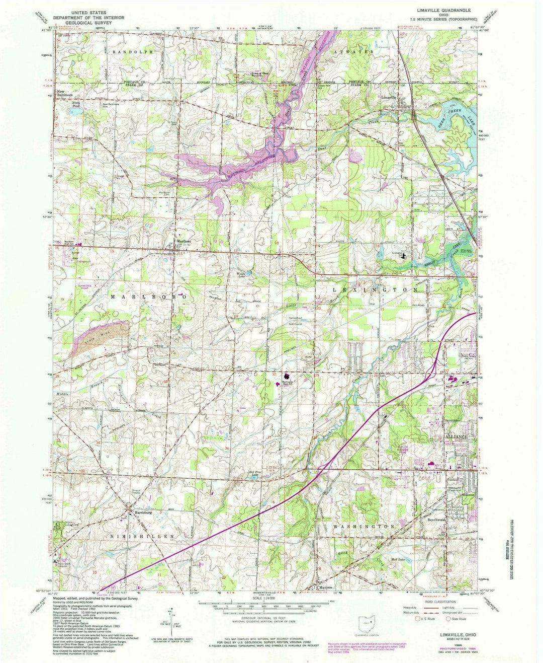 1960 Limaville, OH - Ohio - USGS Topographic Map