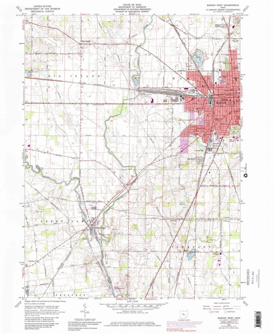 1961 Marion, OH - Ohio - USGS Topographic Map v2