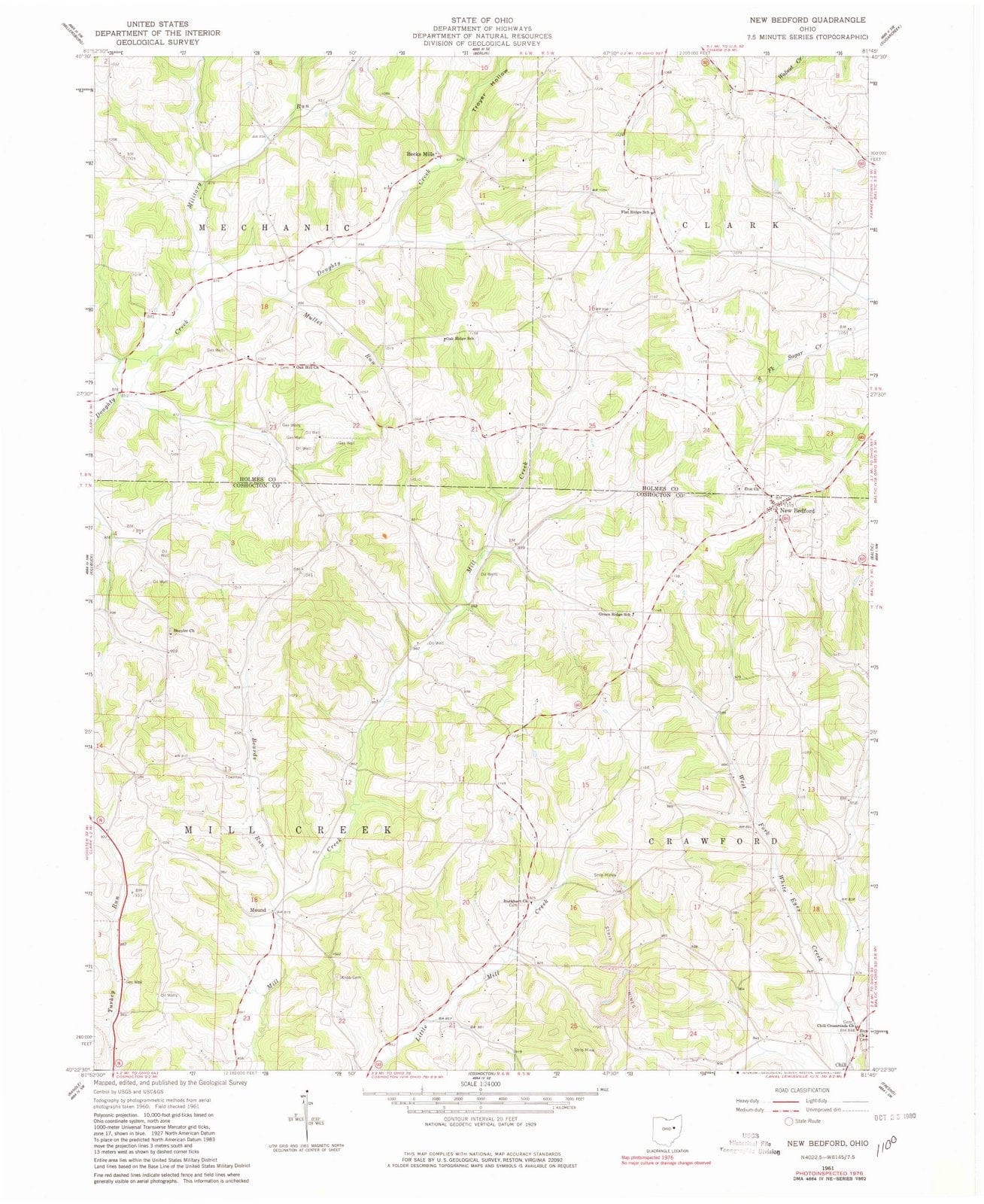 1961 Bedford, OH - Ohio - USGS Topographic Map