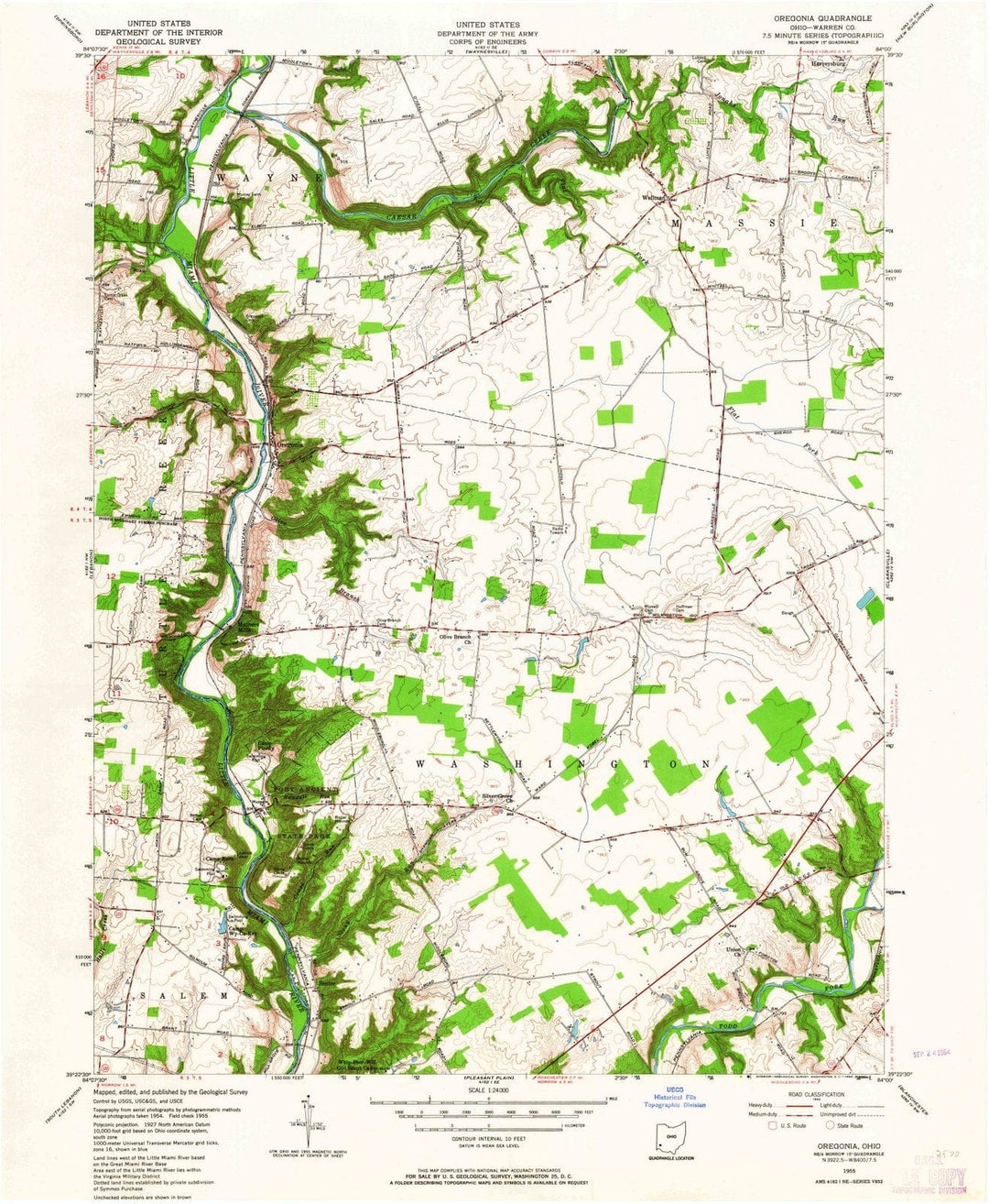 1955 Oregon, OH - Ohio - USGS Topographic Map