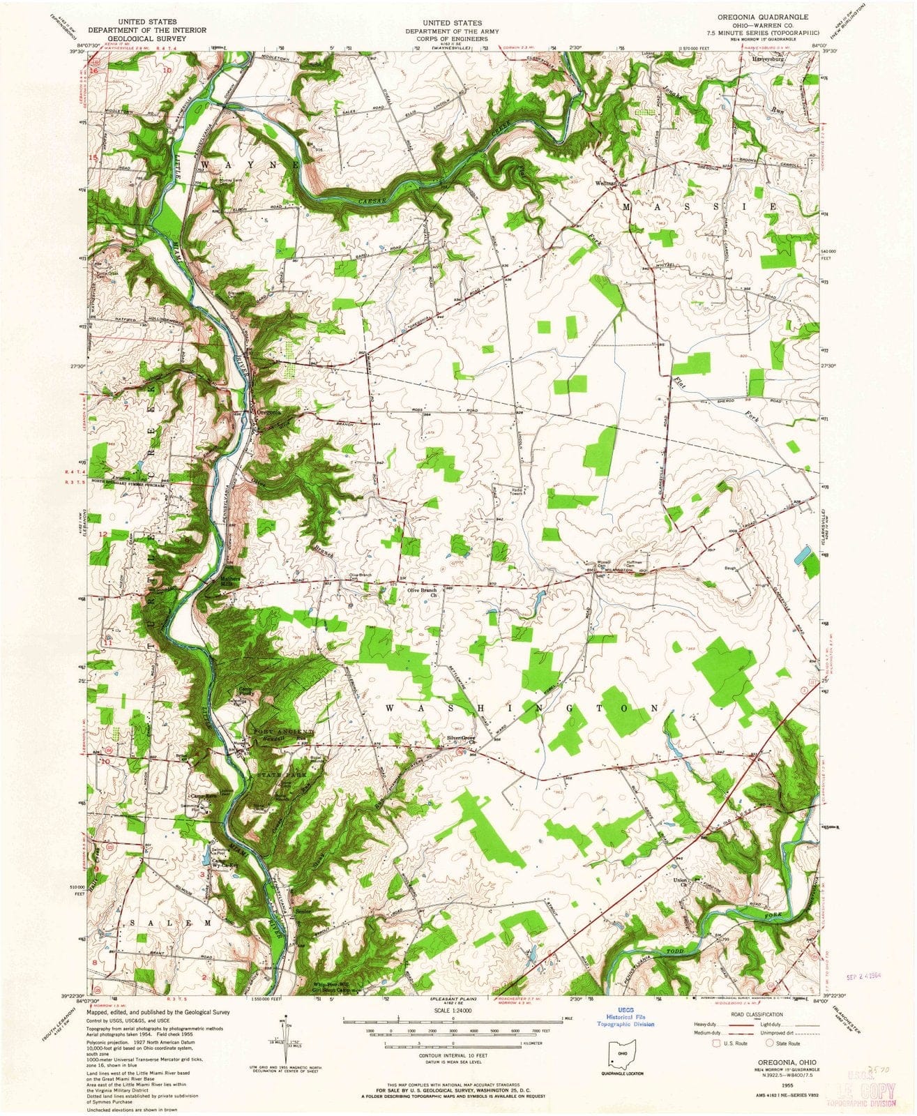 1955 Oregon, OH - Ohio - USGS Topographic Map