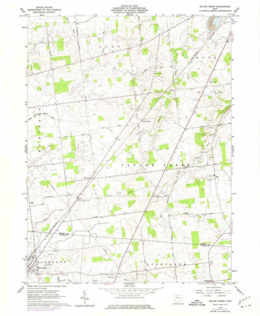1960 Silver Creek, OH - Ohio - USGS Topographic Map