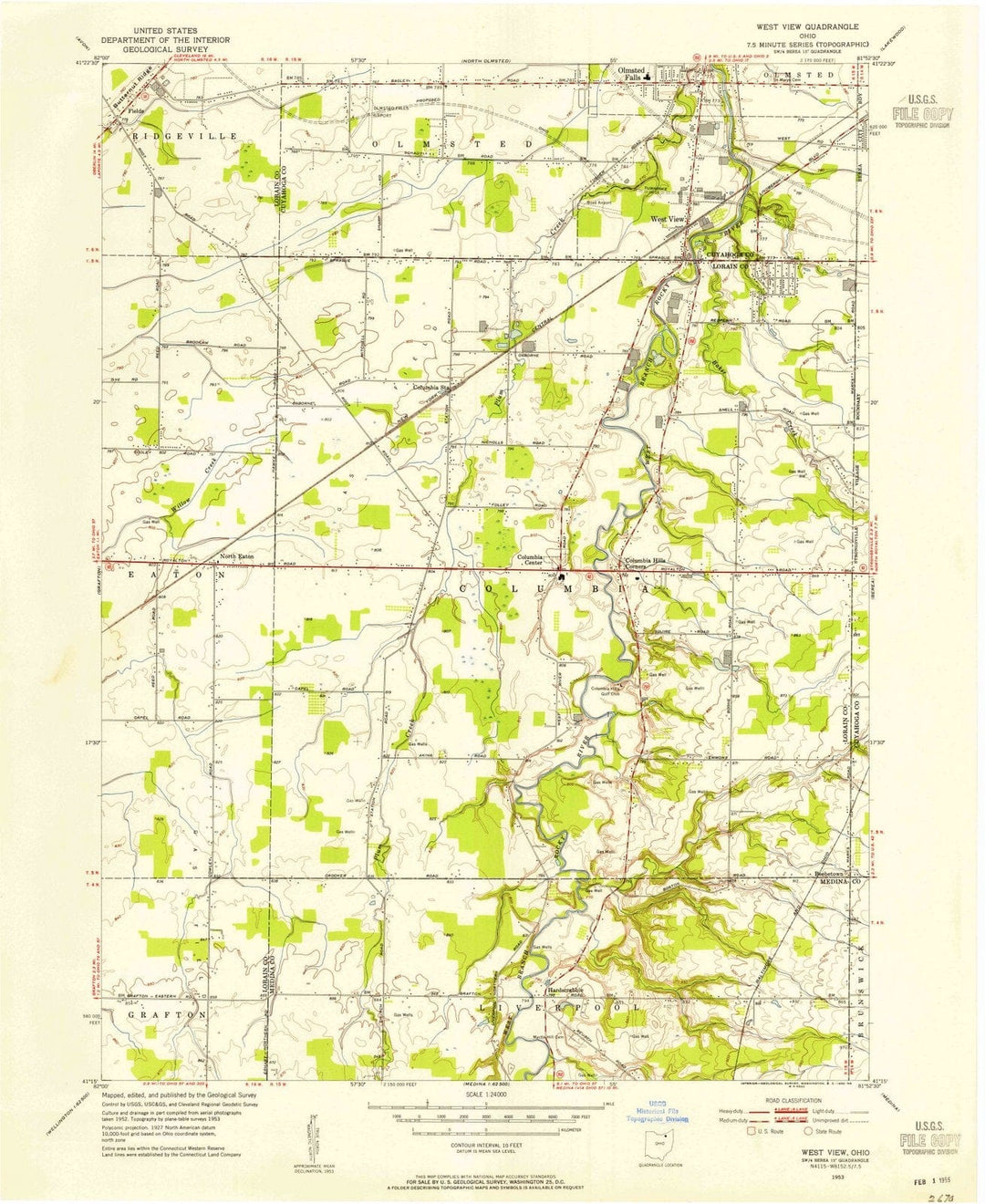 1953 West View, OH - Ohio - USGS Topographic Map