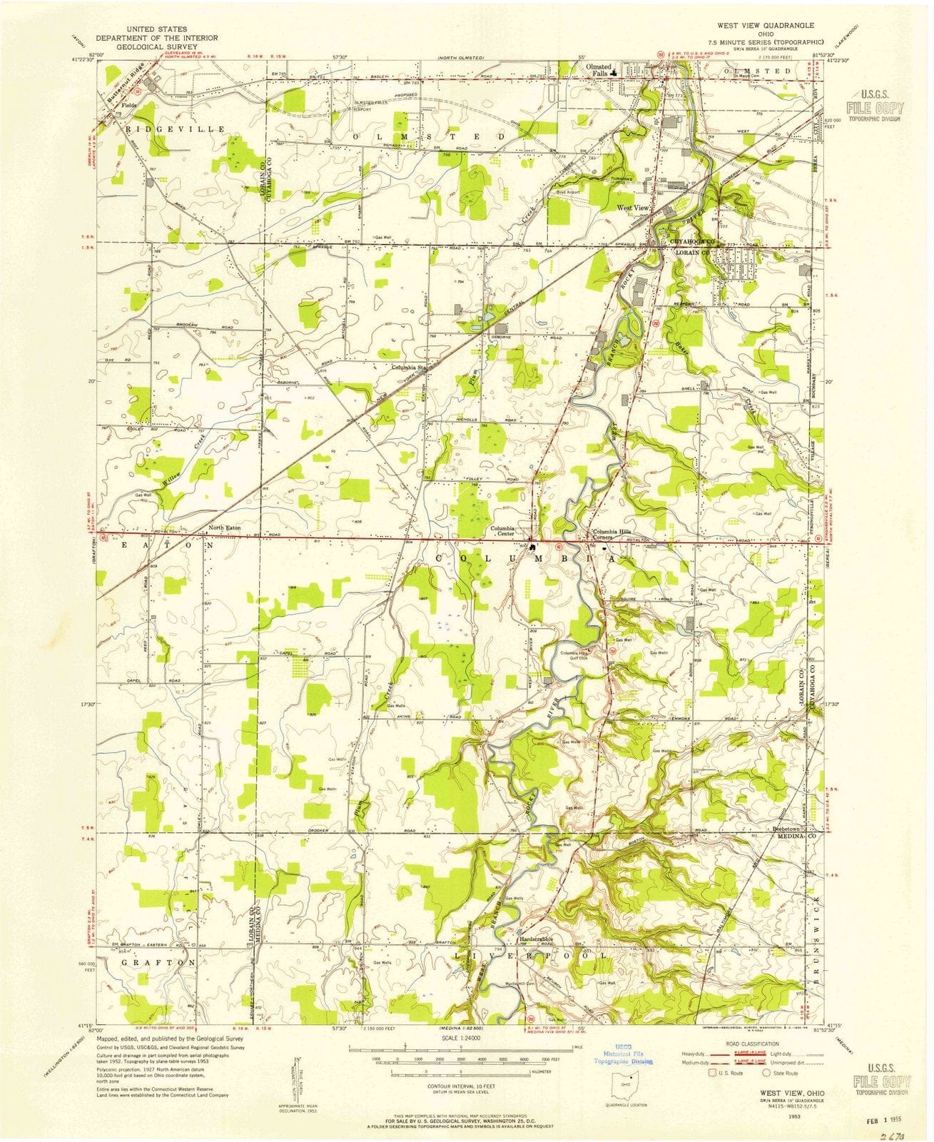 1953 West View, OH - Ohio - USGS Topographic Map