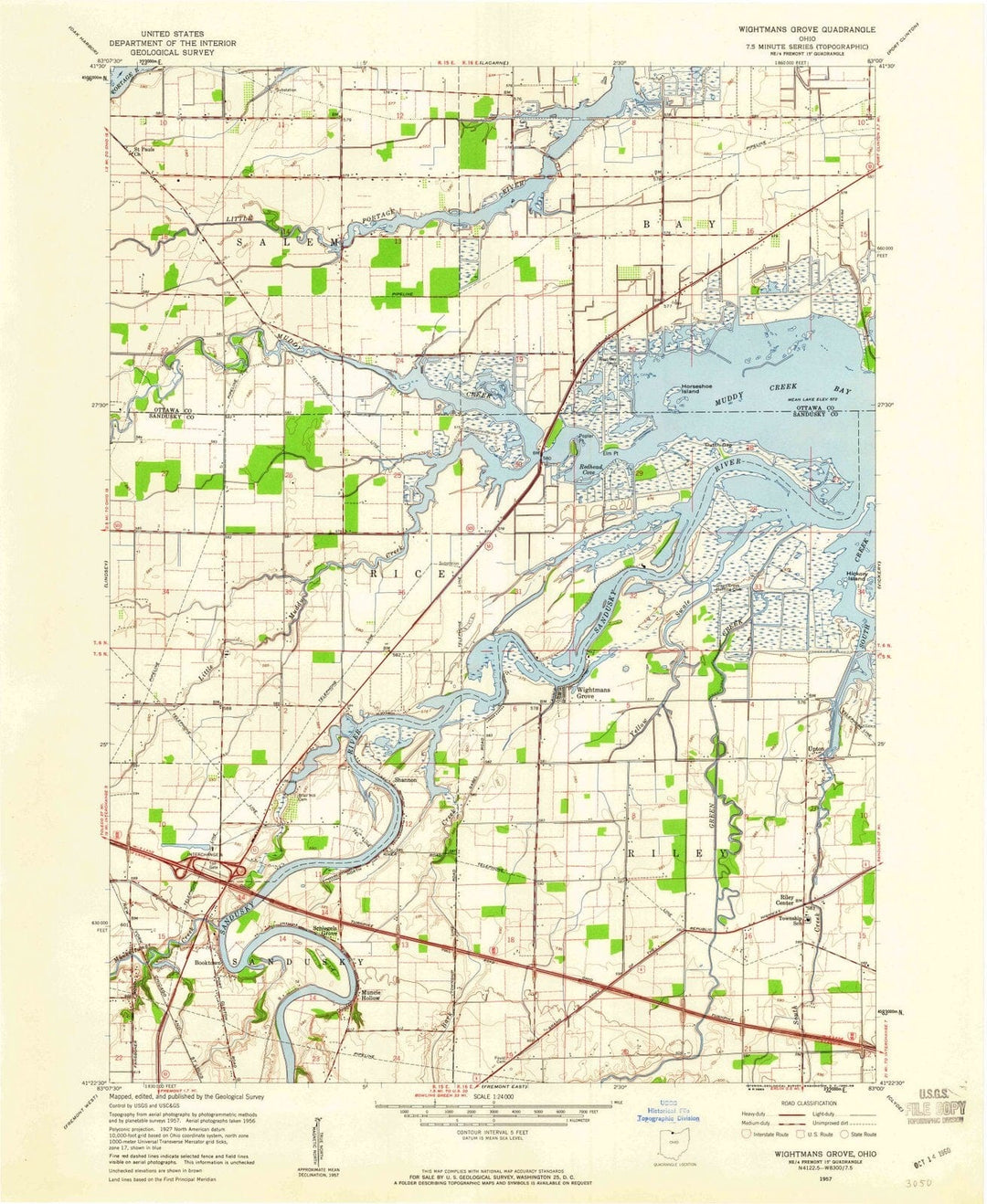 1957 Grove, OH - Ohio - USGS Topographic Map