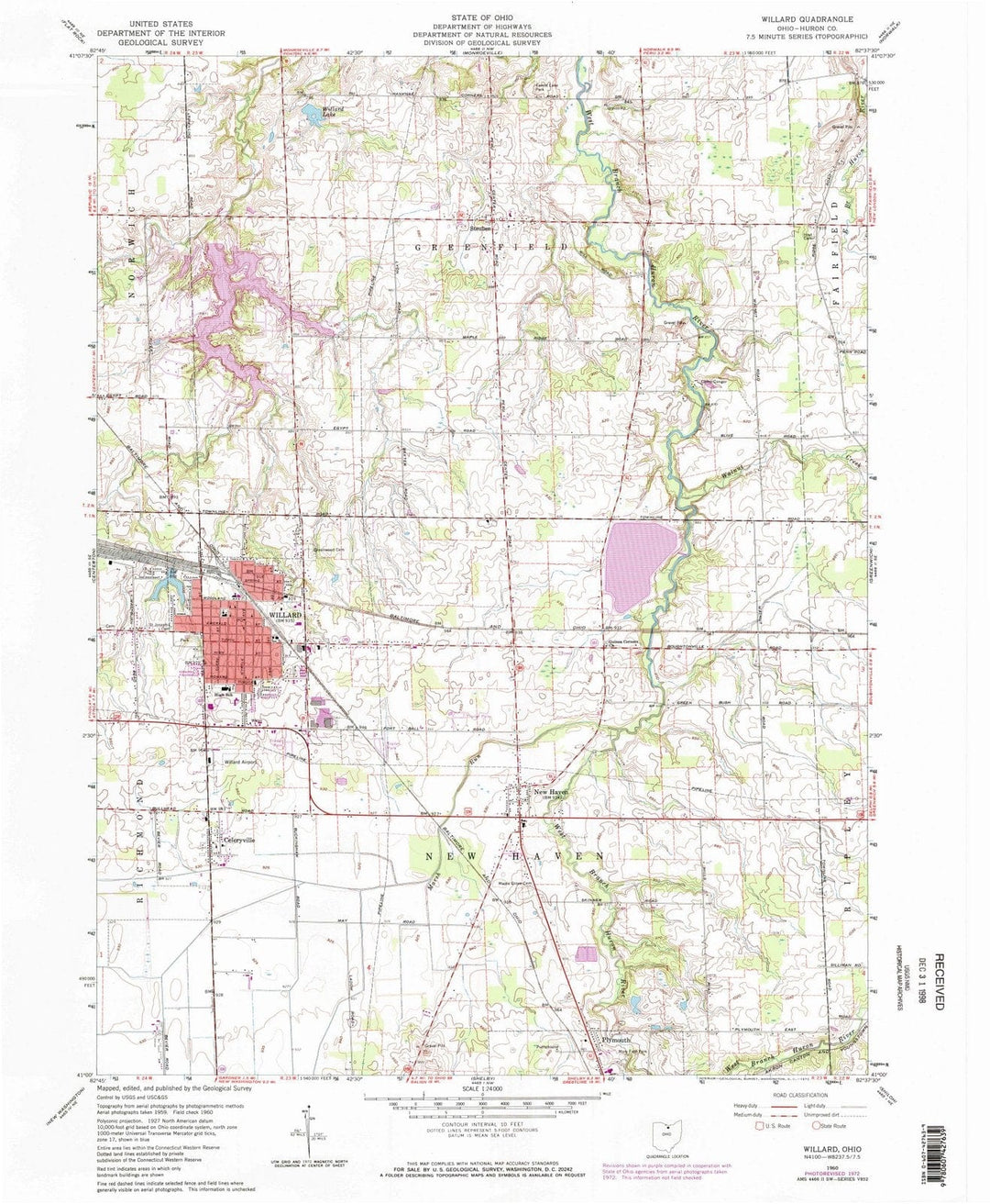 1960 Willard, OH - Ohio - USGS Topographic Map