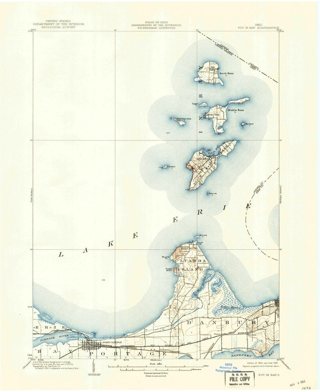 1903 Put in Bay, OH - Ohio - USGS Topographic Map