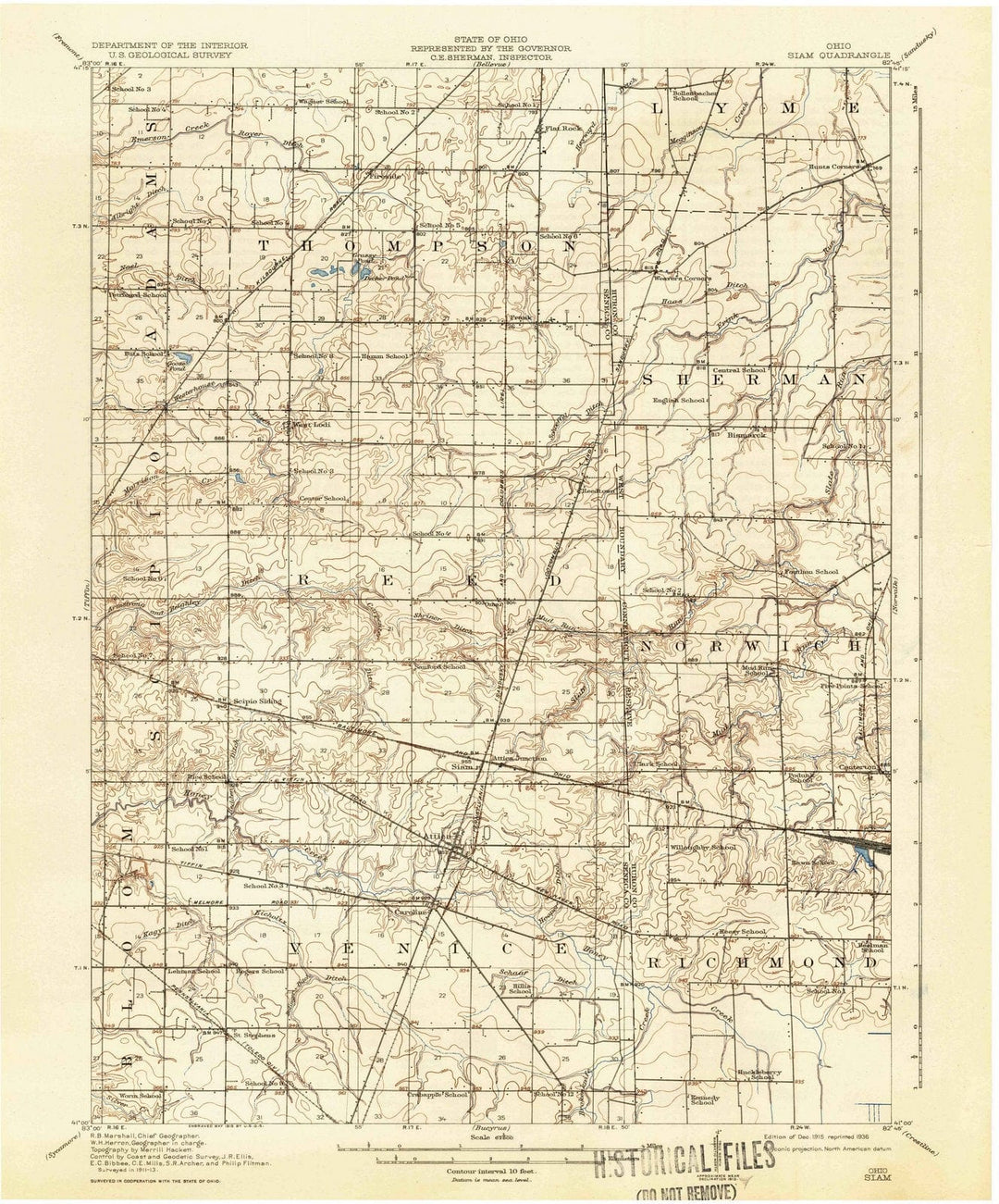 1915 Siam, OH - Ohio - USGS Topographic Map