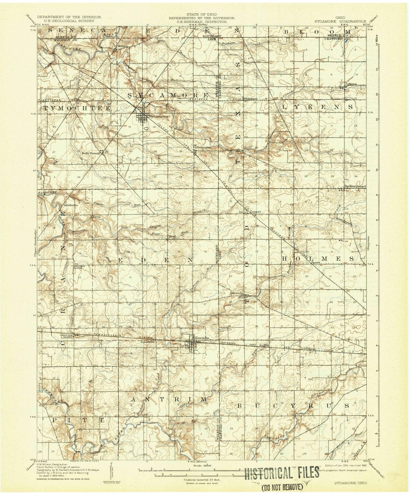 1906 Sycamore, OH - Ohio - USGS Topographic Map