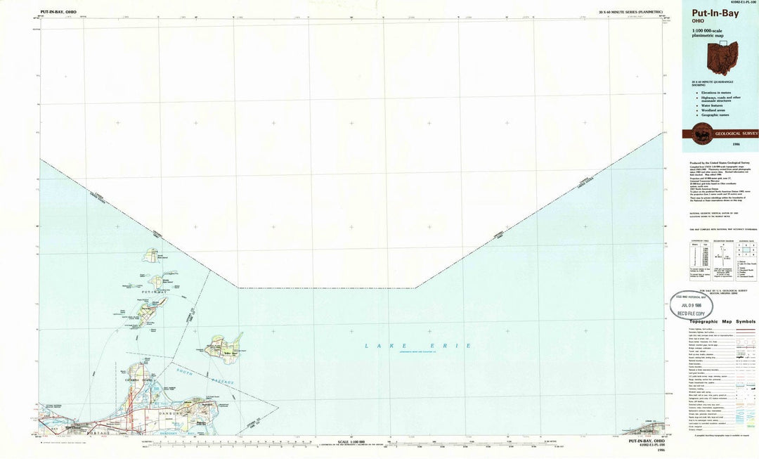 1986 Put, OH - Indiana - USGS Topographic Map