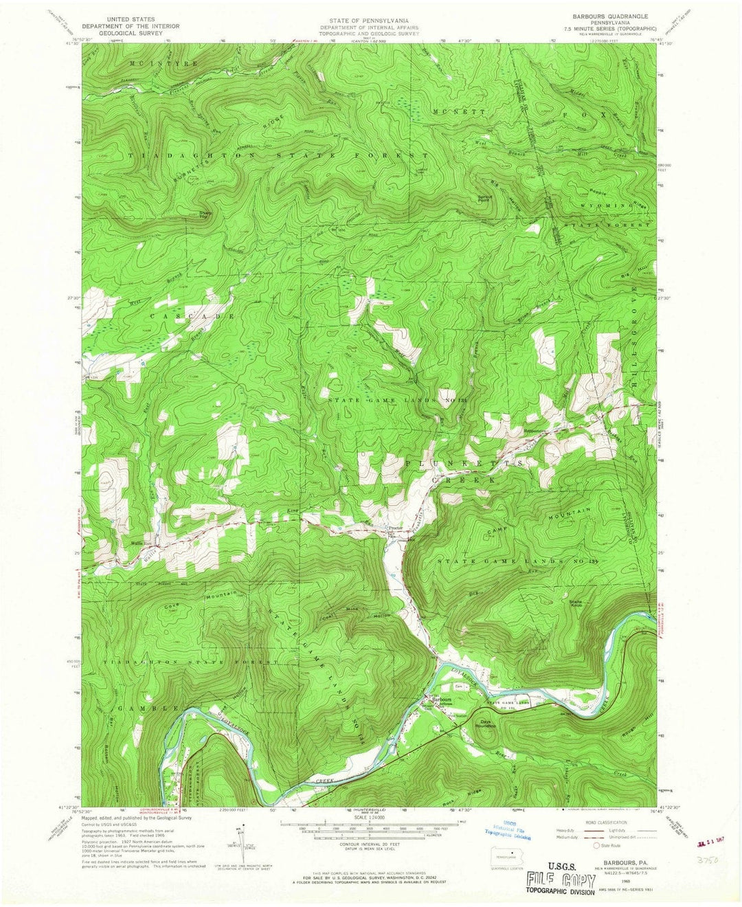 1965 Barbours, PA - Pennsylvania - USGS Topographic Map