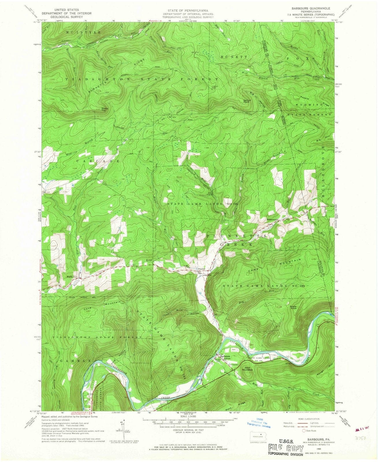 1965 Barbours, PA - Pennsylvania - USGS Topographic Map