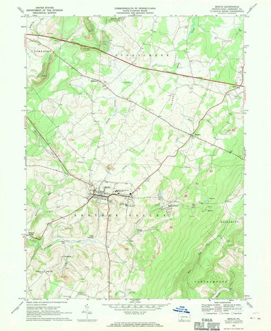 1967 Berlin, PA - Pennsylvania - USGS Topographic Map