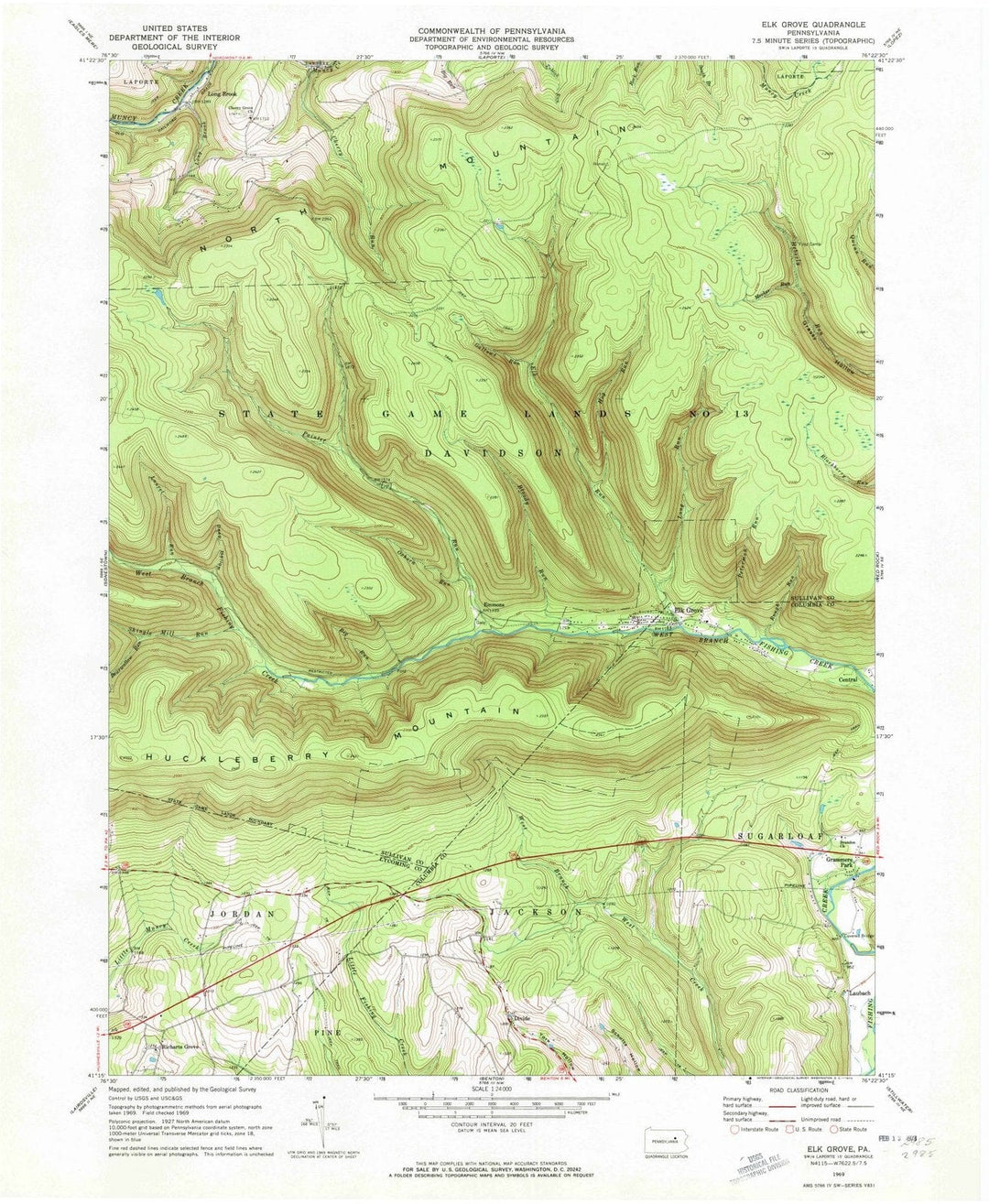 1969 Elk Grove, PA - Pennsylvania - USGS Topographic Map