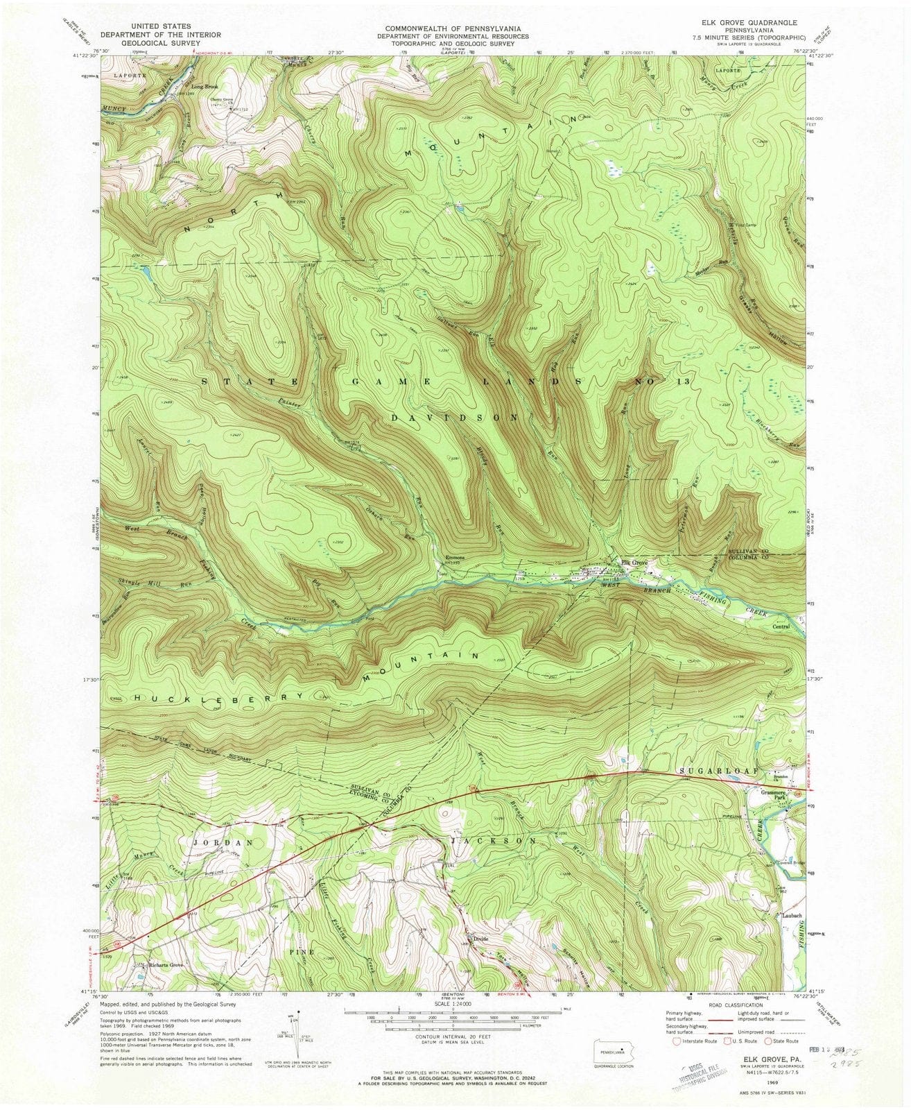 1969 Elk Grove, PA - Pennsylvania - USGS Topographic Map