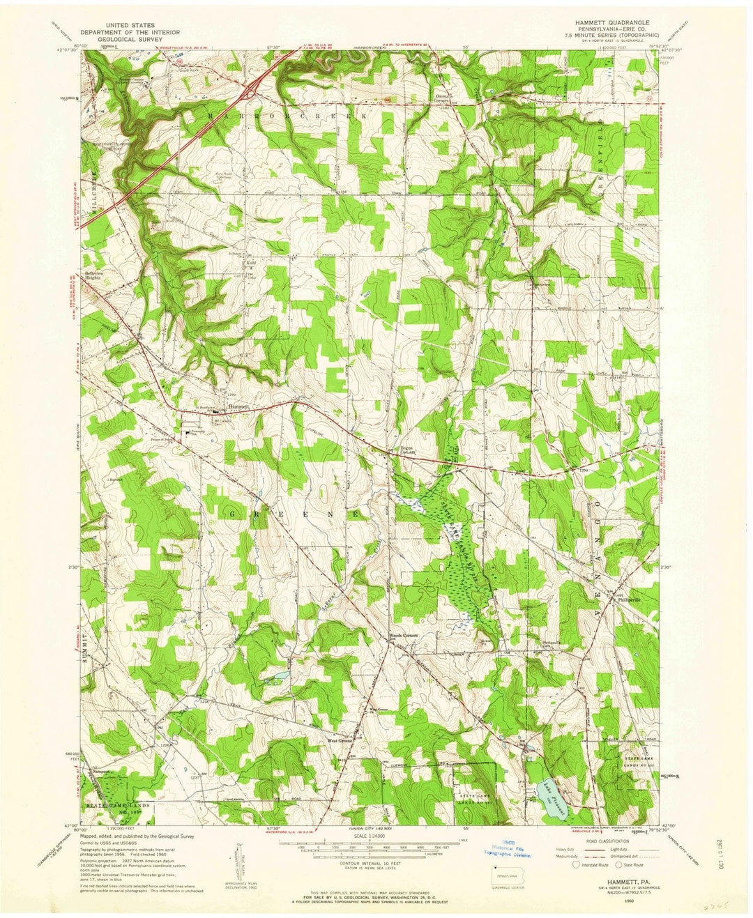 1960 Hammett, PA - Pennsylvania - USGS Topographic Map