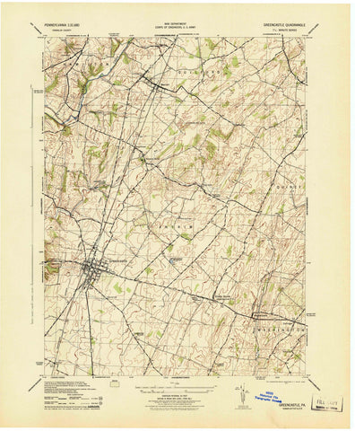1944 Greencastle, PA - Pennsylvania - USGS Topographic Map v2