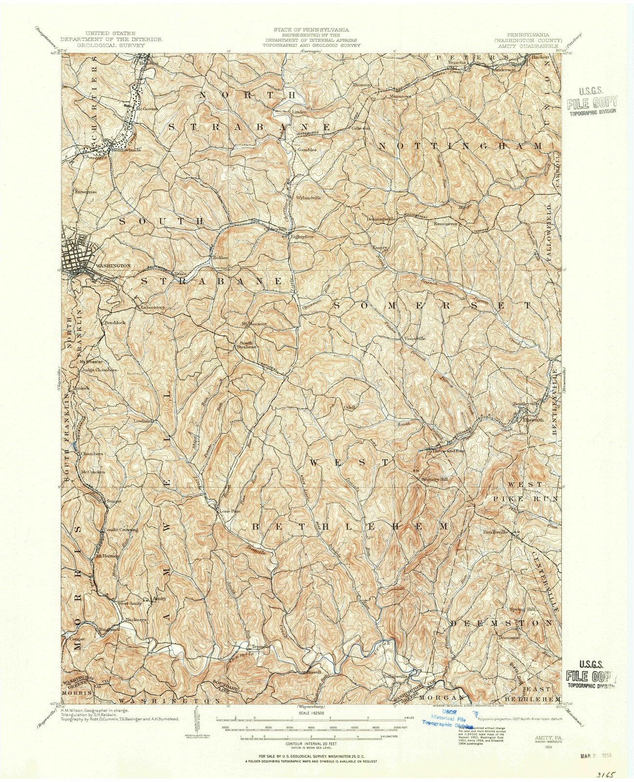 1901 Amity, PA - Pennsylvania - USGS Topographic Map