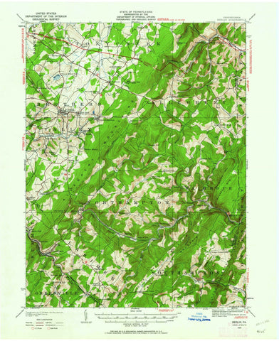 1923 Berlin, PA - Pennsylvania - USGS Topographic Map