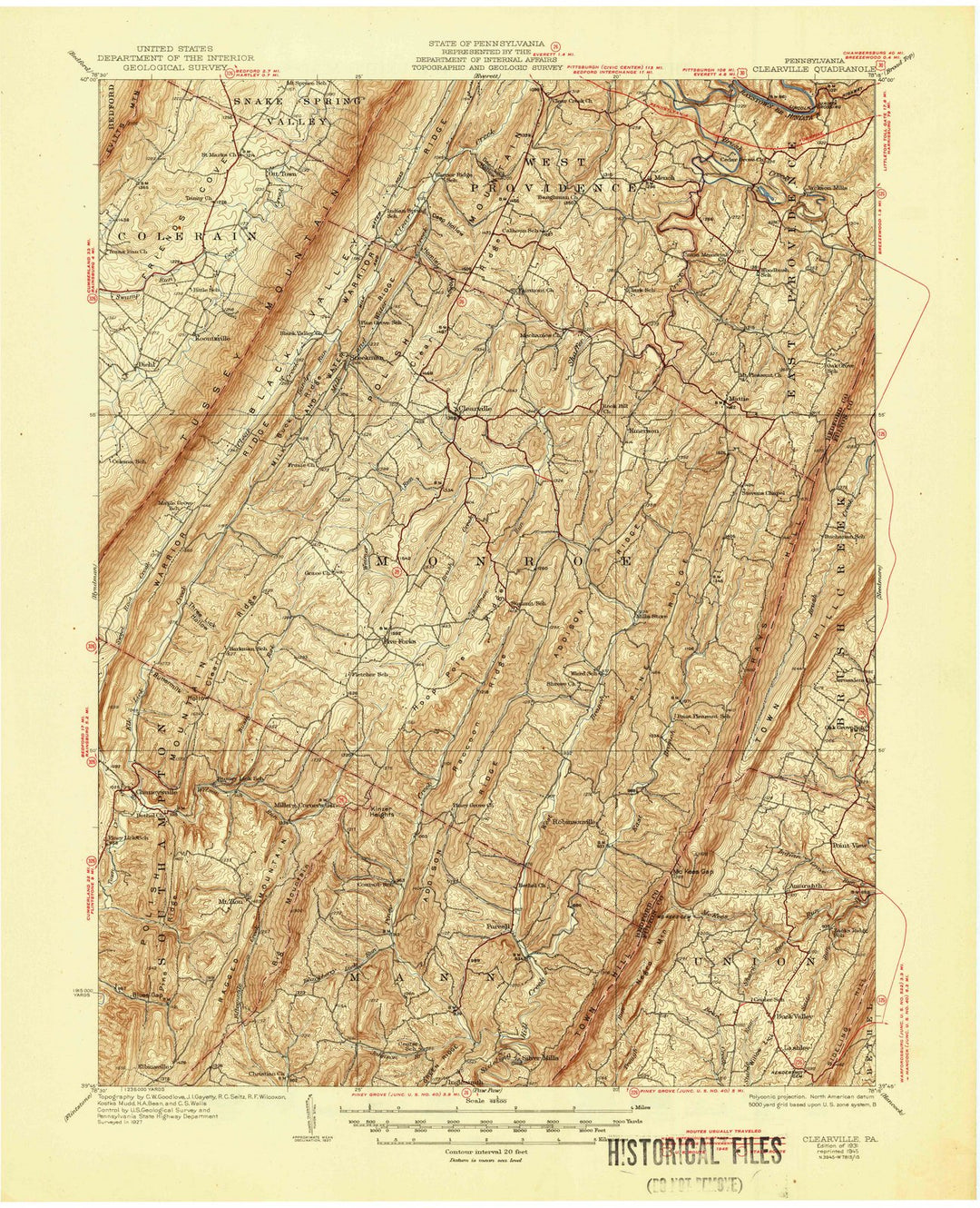1931 Clearville, PA - Pennsylvania - USGS Topographic Map