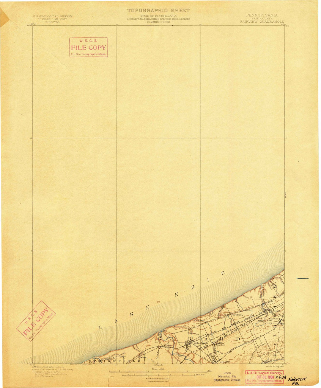 1900 Fairview, PA - Pennsylvania - USGS Topographic Map
