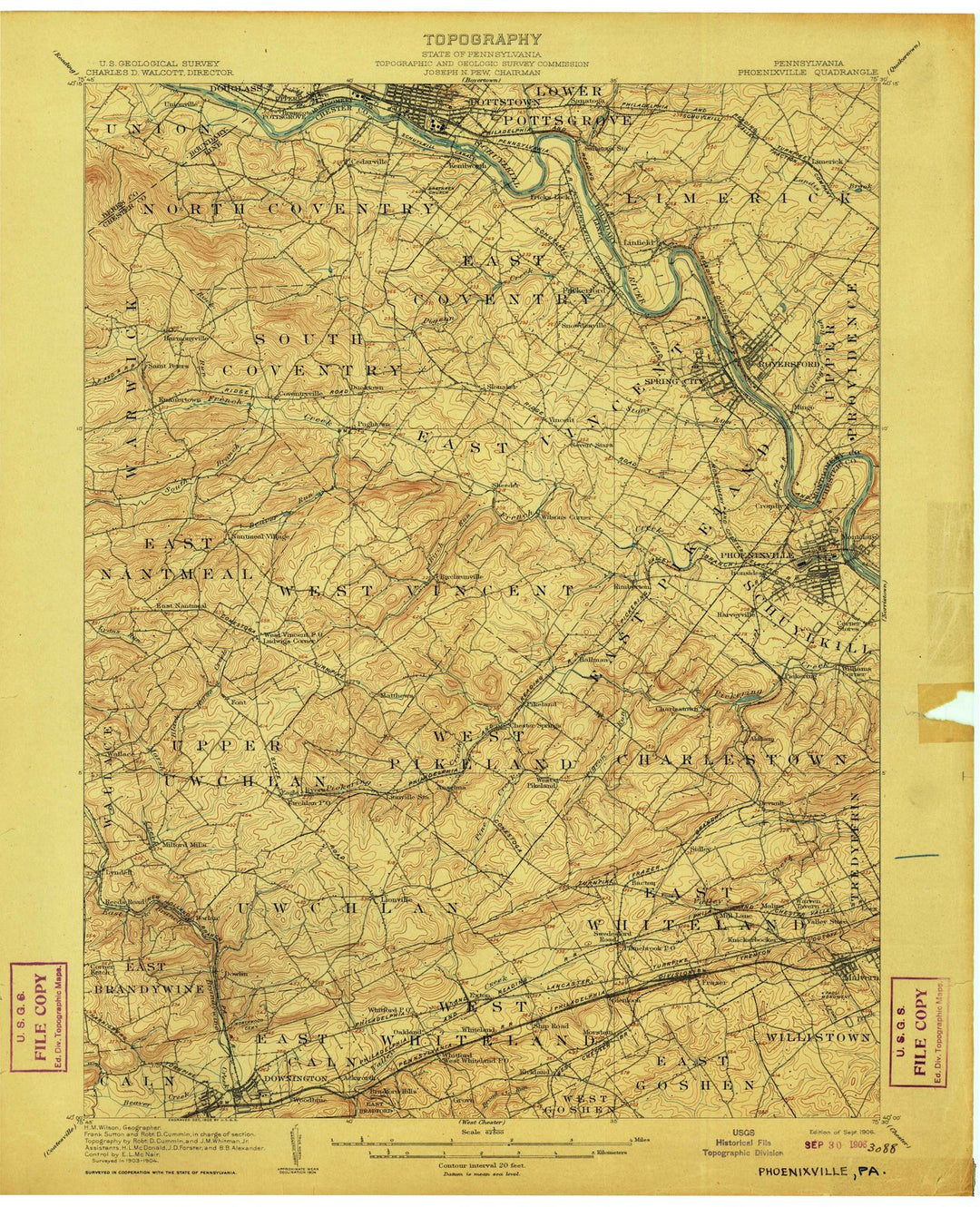 1906 Phoenixville, PA - Pennsylvania - USGS Topographic Map